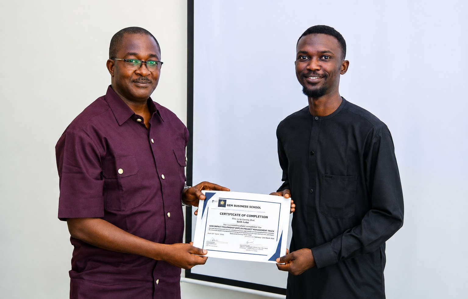 GEM Business School Abuja - Certificate Presentation